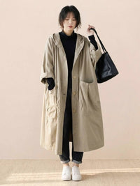 Susanne | Damen Oversized Windbreaker Jacke – Beige