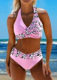 Elnora - Eleganter Kreuzriemen-Bikini – Rosa