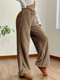 Désirée - Ultra-Fleece Weite Hose – Braun