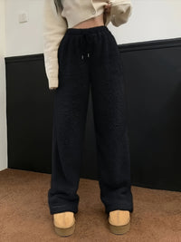 Désirée - Ultra-Fleece Weite Hose – Schwarz