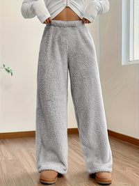 Désirée - Ultra-Fleece Weite Hose – Hellgrau