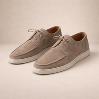 Tobias | Herren Lässige Schnürung Leder Loafer – Beige