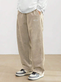 Tom | Herren Weite Baggy Hose Verstellbarer Bund – Beige