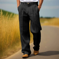 Alexander | Herren Lässige Relaxed Fit Arbeitshose – Schwarz