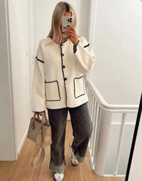 Larinta | Elegante und Vielseitige Damenjacke für Übergangszeiten – Blanc