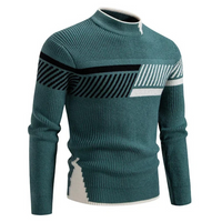 Reymond™ Lässiger Strickpullover – Linien Grün