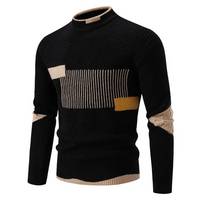 Liam® | Premium Pullover für Herren – Geometrisch schwarz