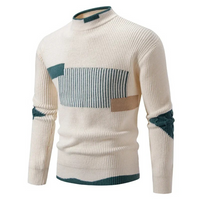Liam® | Premium Pullover für Herren – Geometrisch beige