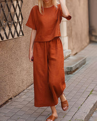 Andréa - Zweiteiliges Lounge-Set – Orange