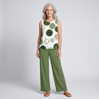 Teagan | Polka-Dot-Muster Set – Olivgrün