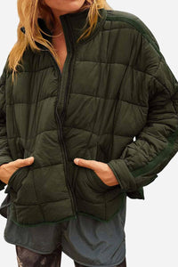 Utey | Damen Leichte Daunen Reißverschluss Reisejacke – Oliv