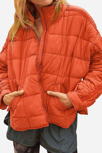 Utey | Damen Leichte Daunen Reißverschluss Reisejacke – Orange