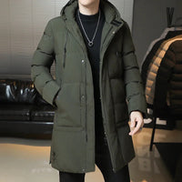 Isidor® | Elegante lange Winterjacke – Grün