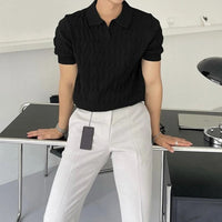 Poloshirt für Herren - Leichtes Kurzarm-Poloshirt für den Sommer – Schwarz