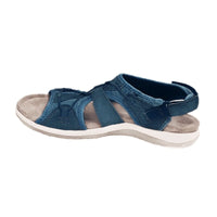 Heidi - Damen Sandalen mit Klettverschluss und Mesh-Einsätzen – Marine