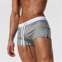 Schwimmshorts für Herren - Sommerliche Schnelltrocknende Kurze Speedo Badehose – Hellgrau