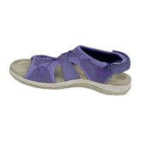 Heidi - Damen Sandalen mit Klettverschluss und Mesh-Einsätzen – Lila