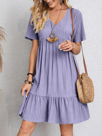 Emily - Elegantes Kleid mit Bauchabdeckung – Lila