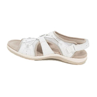 Heidi - Damen Sandalen mit Klettverschluss und Mesh-Einsätzen – Weiß