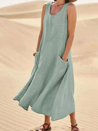 Isadora | Kleid mit Taschen – Grün