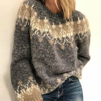 Angela | Vintage Islandpullover – Grau