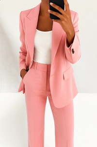 Vera | Eleganter Hosenanzug mit Blazer – Rosa
