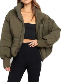 Warme Daunenjacke für Damen | Winter – Grün