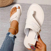 Sommerliche Sandalen für Damen - Orthopädische Zehentrenner für den Sommer – Weiß