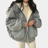Wibke | Oversized Winterjacke gefüttert – Grau