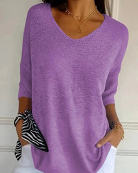 Wiebke | Lockere Strickbluse – Lila
