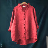 Coraly™ – Zeitlose und Bequeme Bluse – Rot