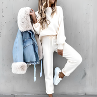 Cyntia - Komfortables, gemütliches Loungewear-Set für Damen – Weiß