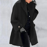 Maria | Elegante und trendige Fleecejacke – Schwarz